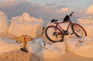 beach, bicycle, selfportrait